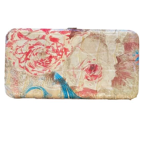 Miley Cyrus Max Azria Y2K Bohemian Floral Wallet - Picture 1 of 6